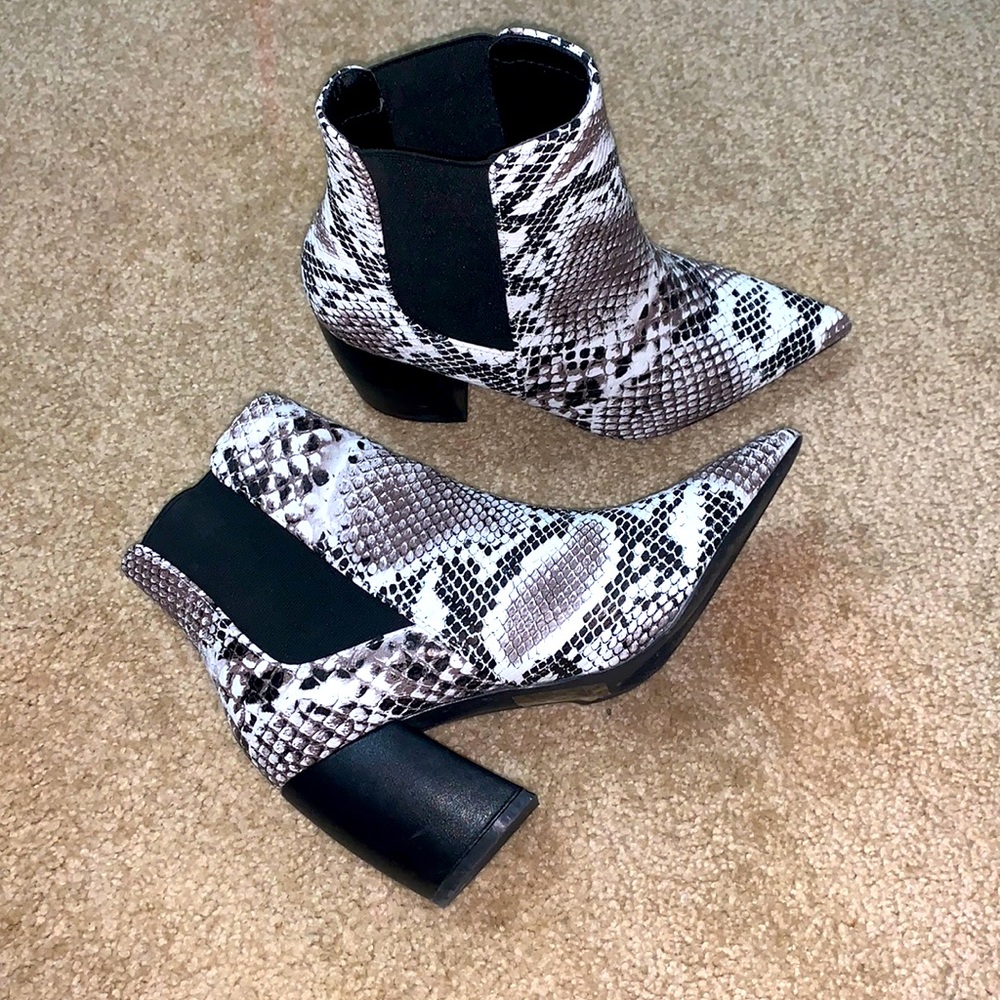 Snakeskin Booties